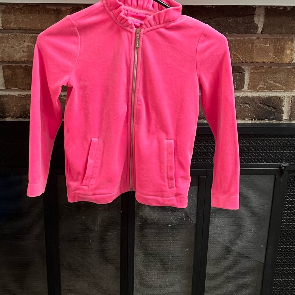 Lily Pulitzer size 7 classic pink girls jacket.  Great condition.  Zip up - Picture 4 of 5